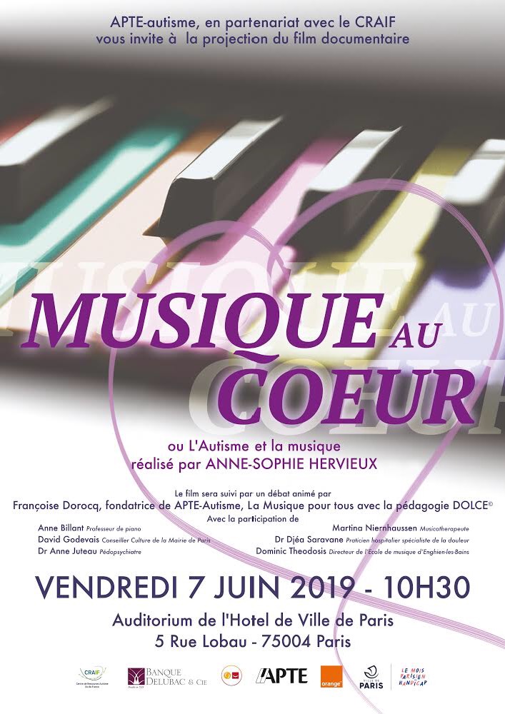 Projection Musique au cœur le 07/06/2019 (PARIS)